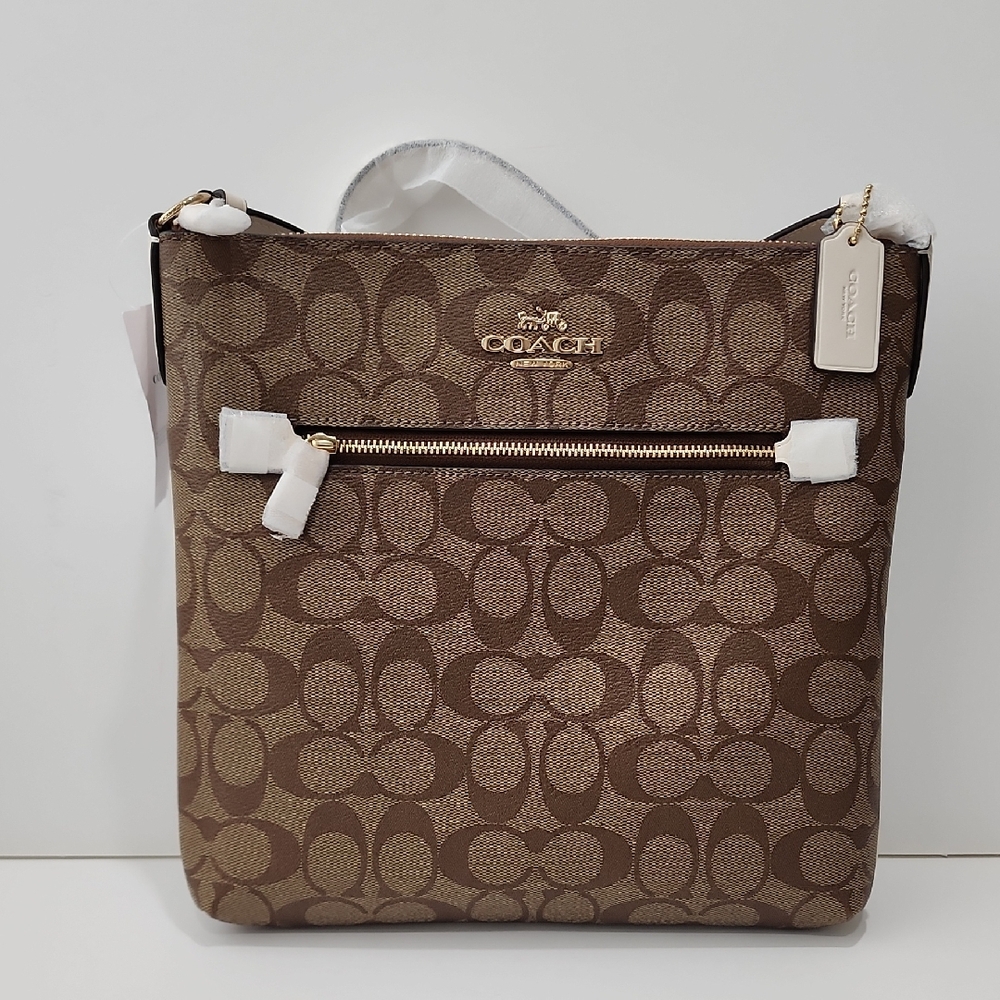 Coach Rowan File Bag Signature Khaki/ Chalk